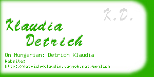 klaudia detrich business card